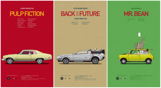 14 класичних постерів автомобілів з ​​фільмов