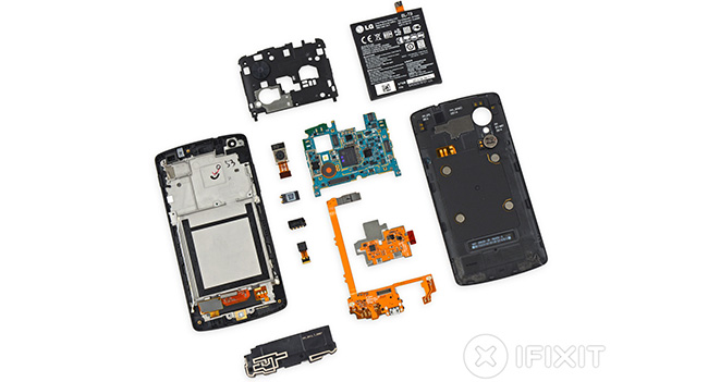 iFixit: Смартфон Nexus 5 досить легко піддається ремонту