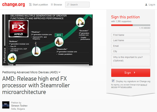 Фанати вимагають від AMD випустити процесори FX/Steamroller