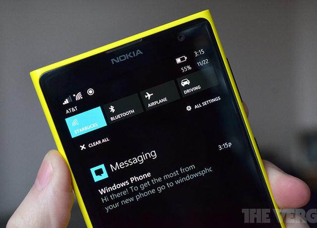 Скріншоти центру повідомлень Windows Phone 8.1