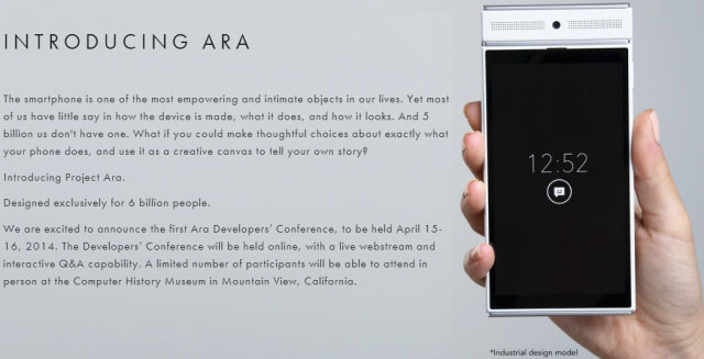 Google проведе 15-16 квітня першу конференцію по модульному смартфону Project Ara