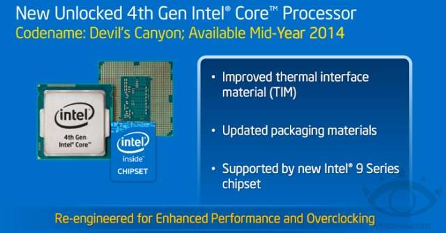 Процесори Intel Devil’s Canyon можна буде розігнати до 5 ГГц при повітряному охолодженні
